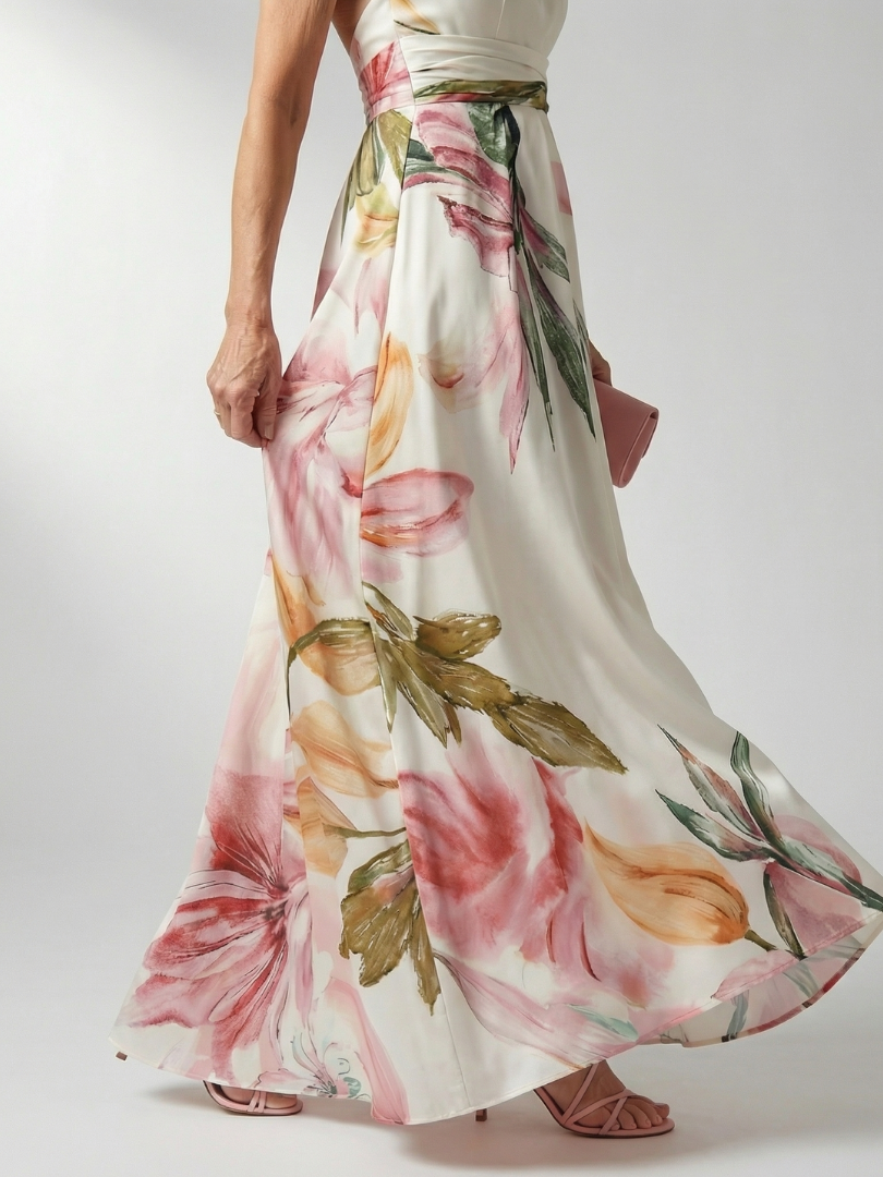 Amiel | Lekka sukienka maxi w kwiaty - Eliza-Warszawa