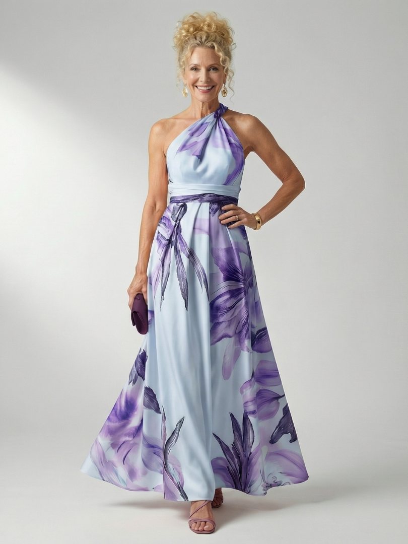 Amiel | Lekka sukienka maxi w kwiaty - Eliza-Warszawa