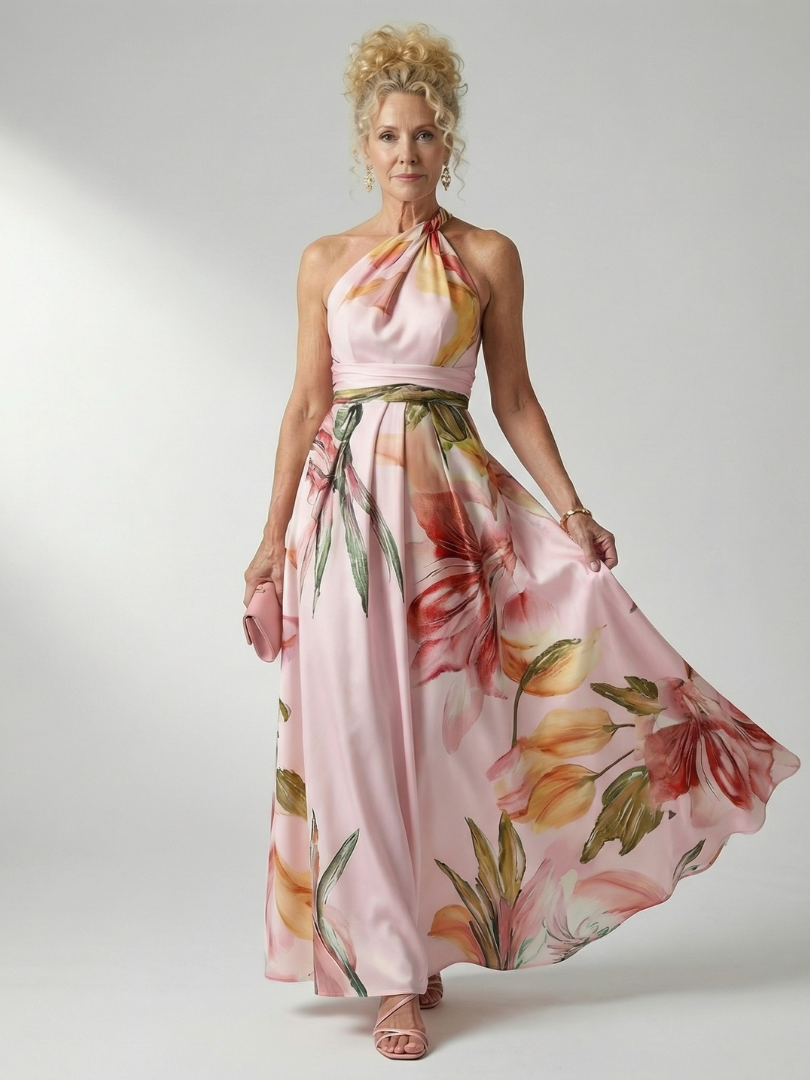 Amiel | Lekka sukienka maxi w kwiaty - Eliza-Warszawa