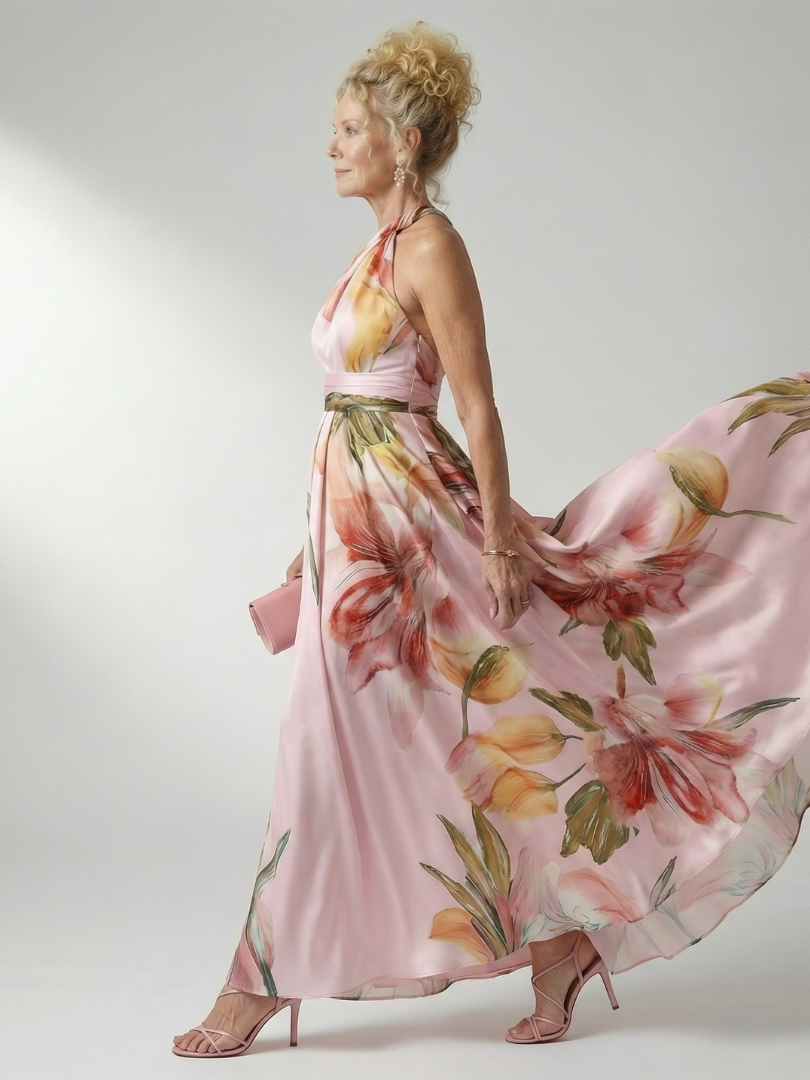 Amiel | Lekka sukienka maxi w kwiaty - Eliza-Warszawa