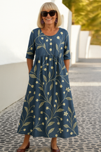 Elize | Letnia Sukienka Midi - Eliza-Warszawa