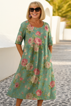 Elize | Letnia Sukienka Midi - Eliza-Warszawa