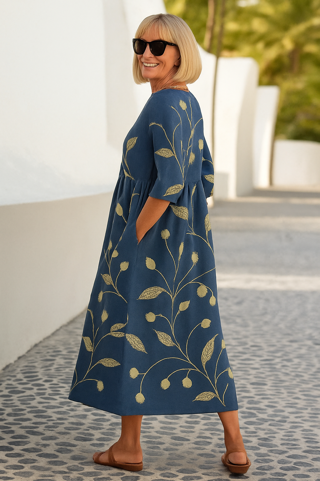Elize | Letnia Sukienka Midi - Eliza-Warszawa