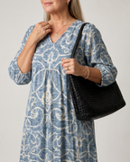 Lumera | Sukienka midi z nadrukiem w stylu vintage z miękkiego materiału